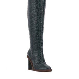 Vince Camuto Pendarie Wide-Calf Boot Dark Green